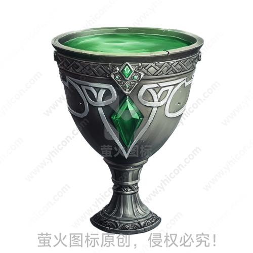 奇幻风格金属材质菱形宝石高脚杯