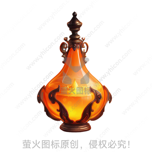 装饰风格橙色宝瓶
