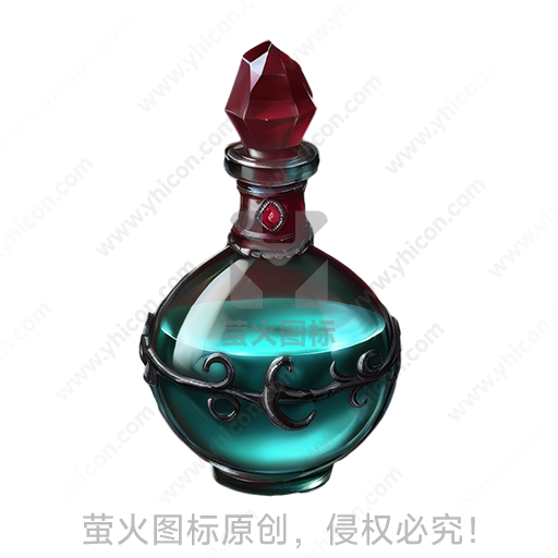 卡通风格宝石装饰玻璃瓶