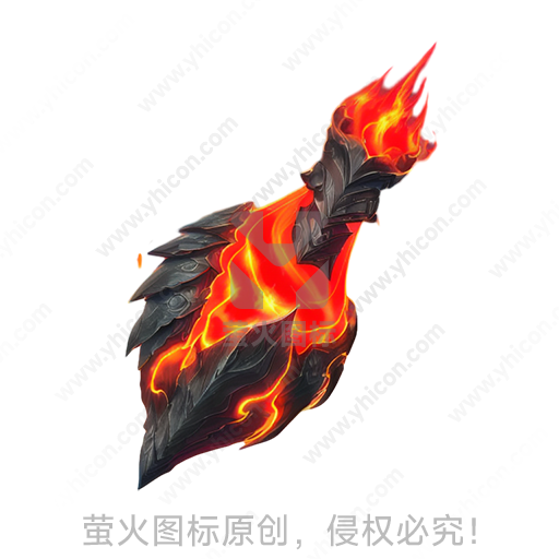 魔幻风格黑色叶片形状武器