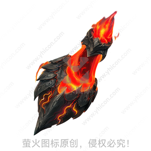 火焰风格黑色盔甲造型物品