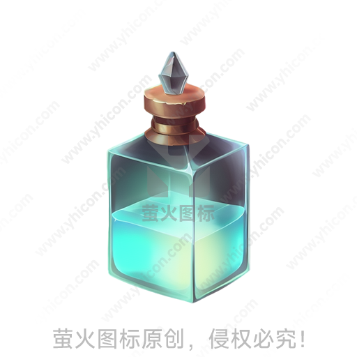 卡通风格玻璃材质药水瓶