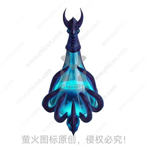 科幻风格蓝色流线形未知科幻物品