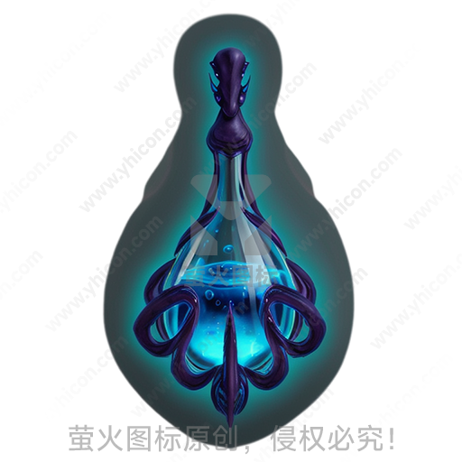 奇幻风格蓝色紫色玻璃瓶葫芦