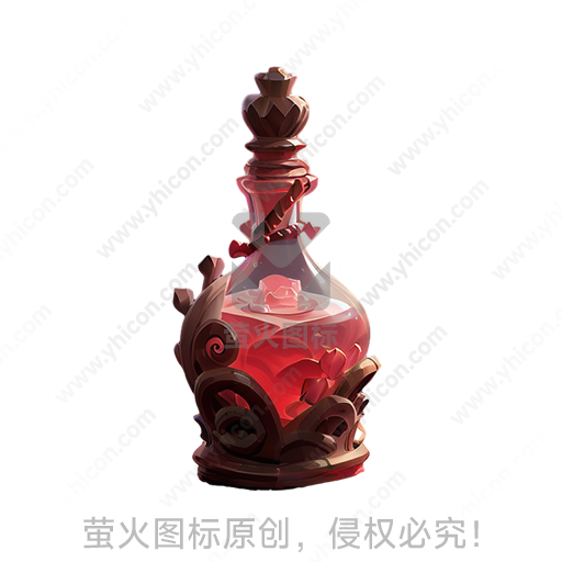 卡通风格玻璃木质药水瓶