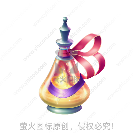 卡通风格彩色瓶状香水瓶