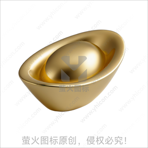 金色元宝造型传统吉祥摆件