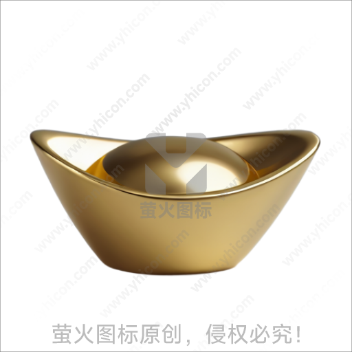 金色元宝造型传统吉祥摆件