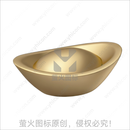 金色元宝造型传统吉祥摆件