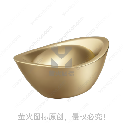 金色元宝造型传统吉祥摆件
