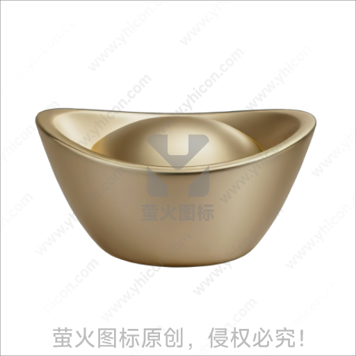 金色元宝造型传统吉祥摆件