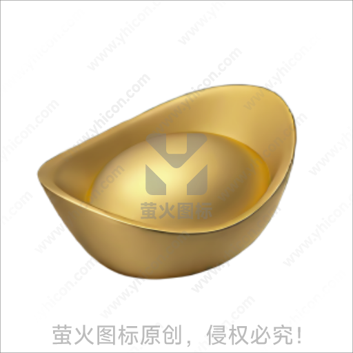 金色元宝造型传统吉祥摆件