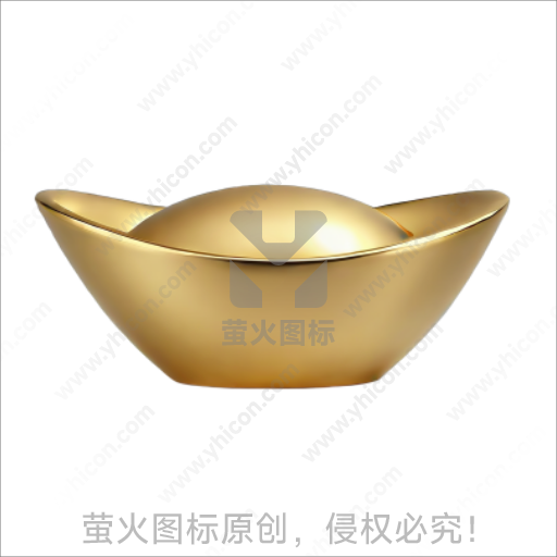 金色元宝造型传统吉祥摆件