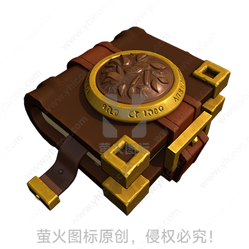 金属和皮革材质的古老书本