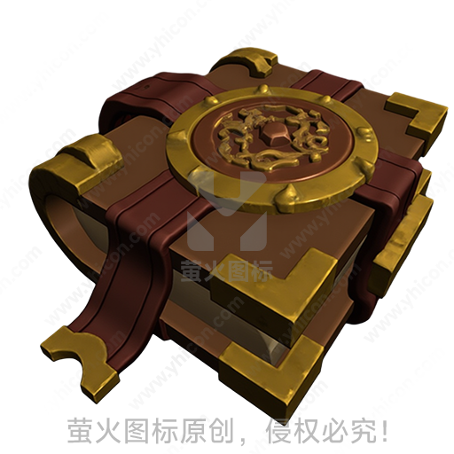 金色和棕色的立方体奇幻盒子