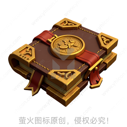 黄金色的古董书籍，带有红色书签