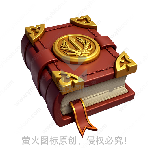 红色封面，金色浮雕，古老书籍