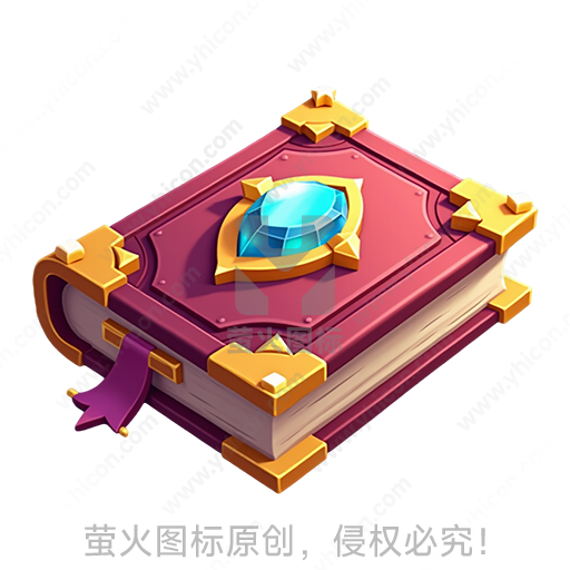 紫色封面的珍贵书籍，上有蓝宝石和金边