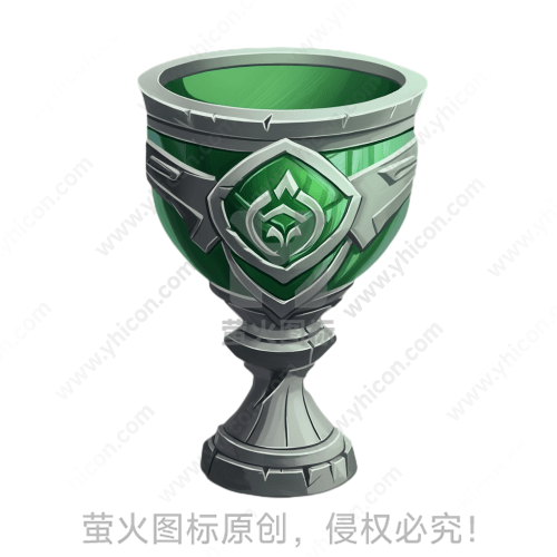绿色和灰色的精致圣杯
