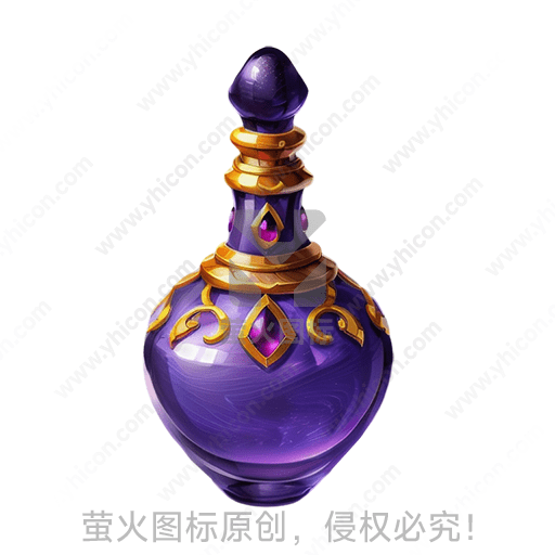 紫瓶配金色装饰及紫宝石
