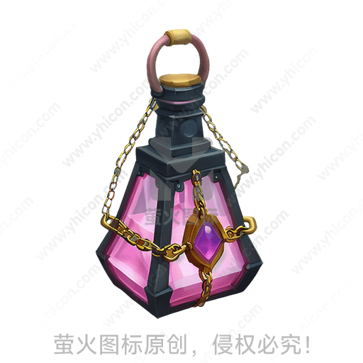 黑框粉晶瓶配金色链条