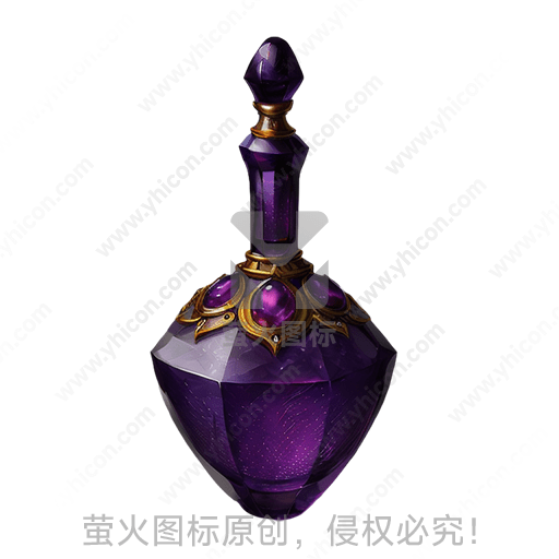 紫色宝石权杖，金色装饰，神秘典雅