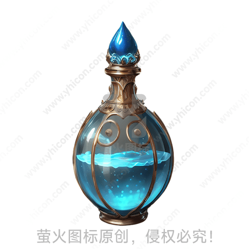 浮光掠影的蓝色水晶瓶
