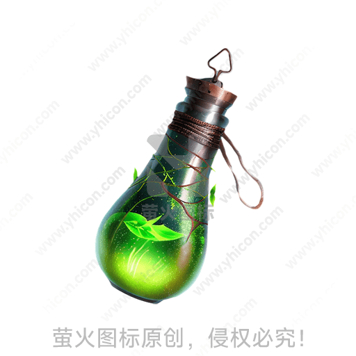 灯泡内部生长着绿色植物，散发光芒