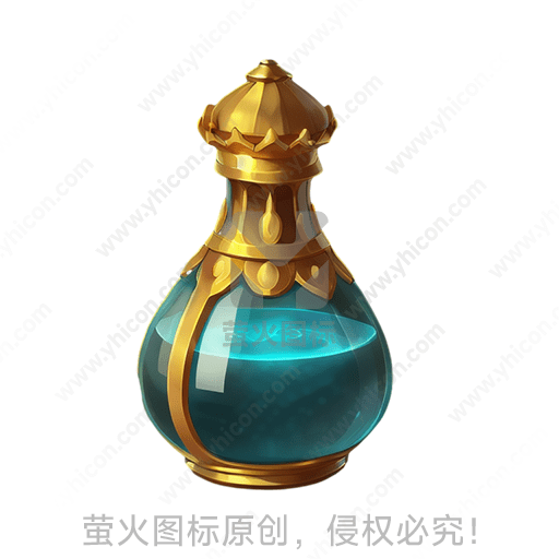 金色边饰的蓝色玻璃瓶