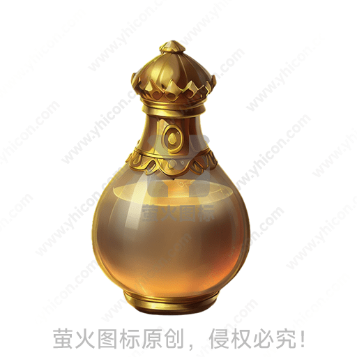 金色古典风格的漂亮瓶子