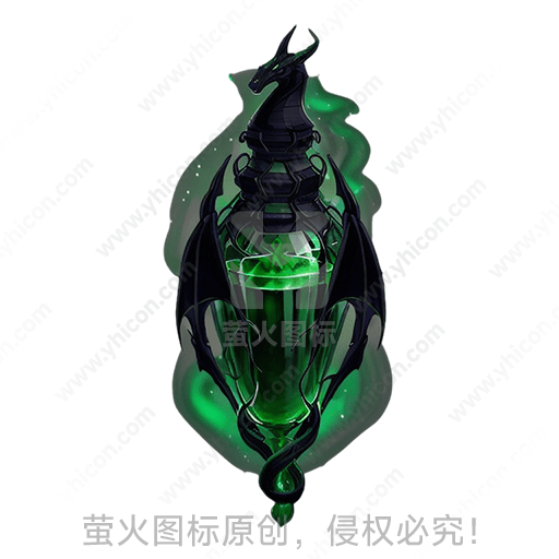 一只由黑色盔甲构成的幻想绿龙