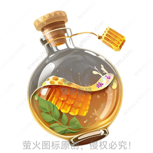 圆形玻璃瓶内装有蜂蜜和蜂巢