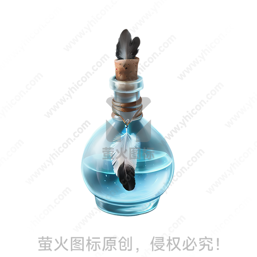 灯泡瓶内插有两只羽毛