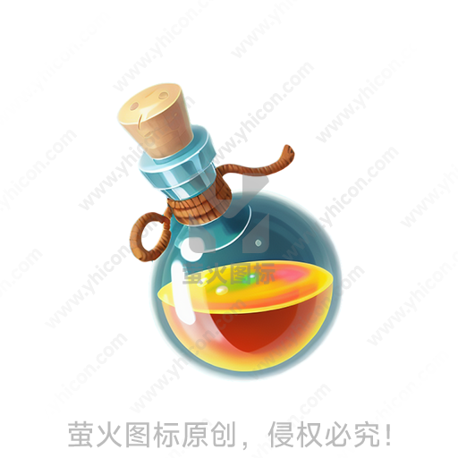 一个瓶子内装着五彩缤纷的液体