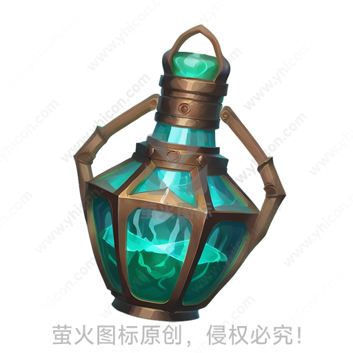 一盏充满神秘蓝光的灯笼