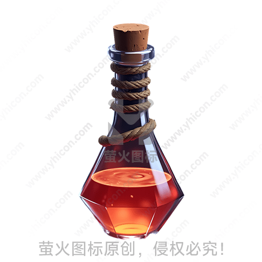 玻璃瓶配软木塞与缠绕麻绳
