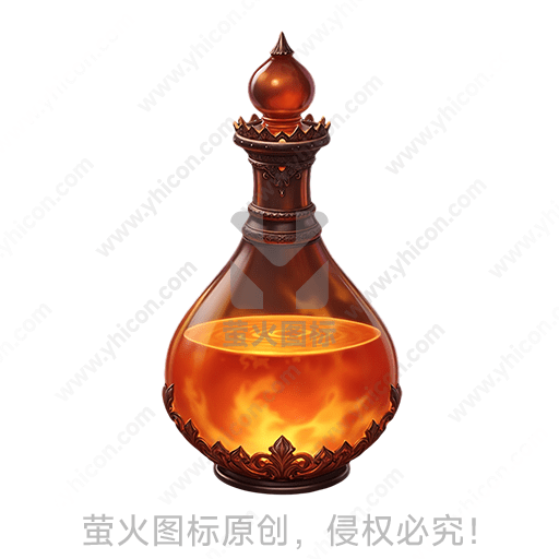 古风金属瓶，瓶内灌满橙黄色液体