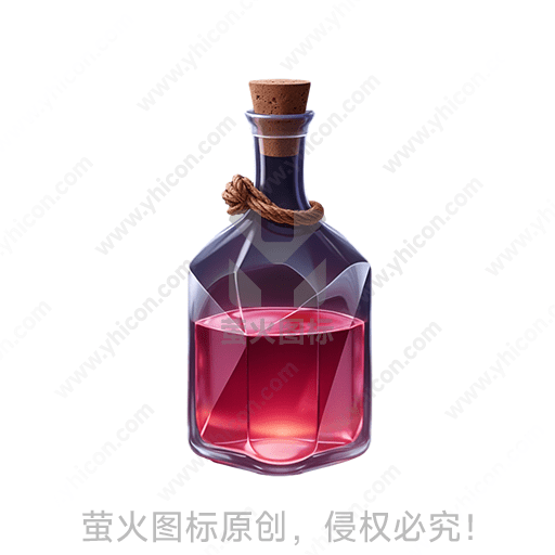 透明瓶子装满粉色液体