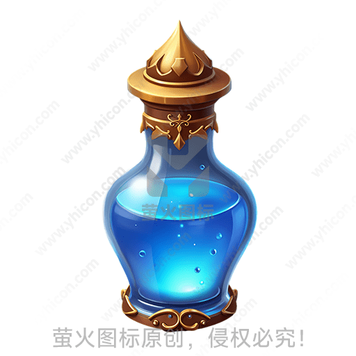 一个带有装饰性金属盖的蓝色玻璃瓶