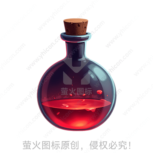 圆形玻璃瓶内装有红色液体