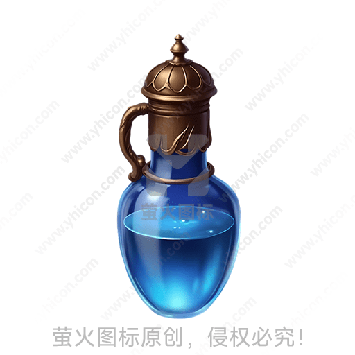 古典风格的蓝色玻璃瓶子