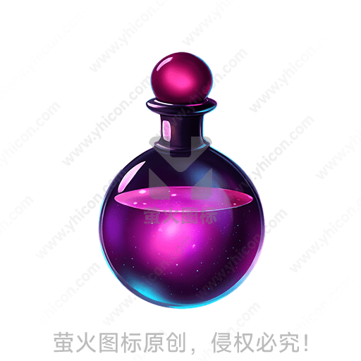 紫色神秘水晶瓶，内含星空液体
