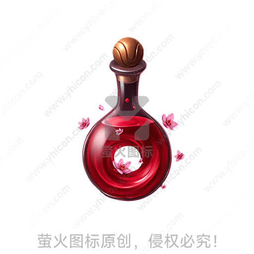 红色瓶子内含白色花朵