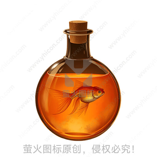 圆形玻璃瓶内有金鱼