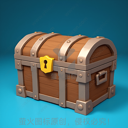 3D 卡通式的宝箱