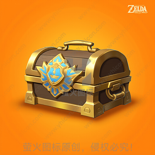 金色图案装饰的古老宝箱