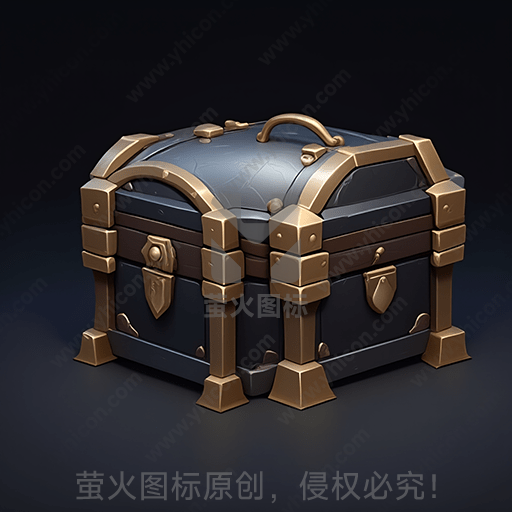 深色皮质金属边框的宝箱
