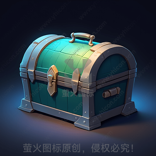 绿箱配银灰镶边及锁扣