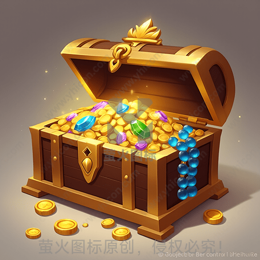 开着的宝箱里满是金币和宝石
