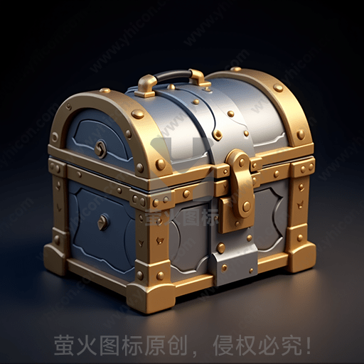 这是一张描绘古老沉重宝箱的图片